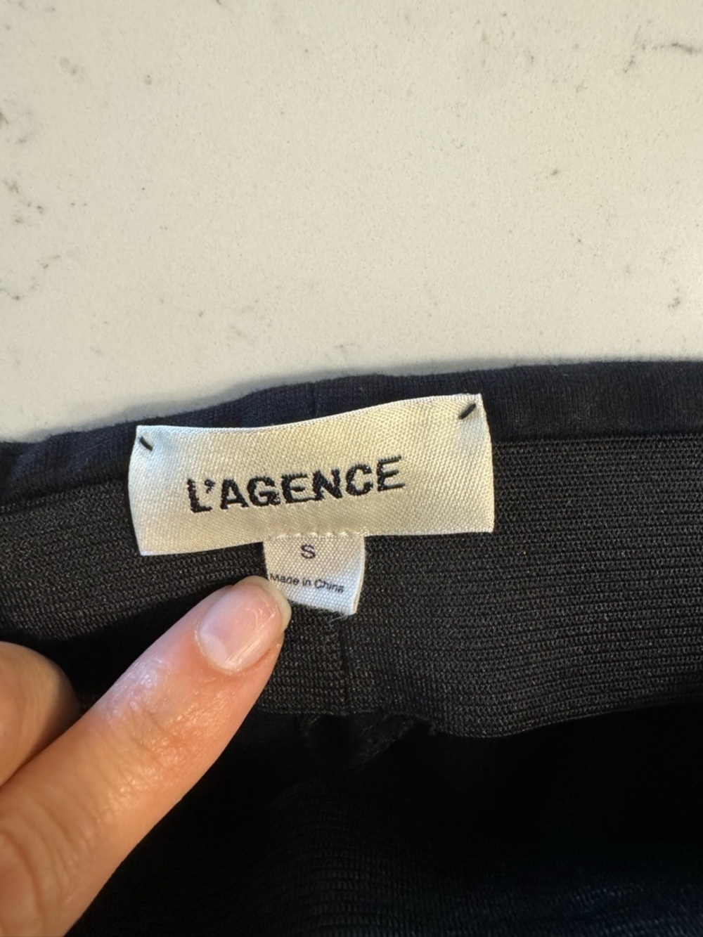 L’Agence Black Flared Mini Skirt Stretch Viscose Size Small - Picture 4 of 8